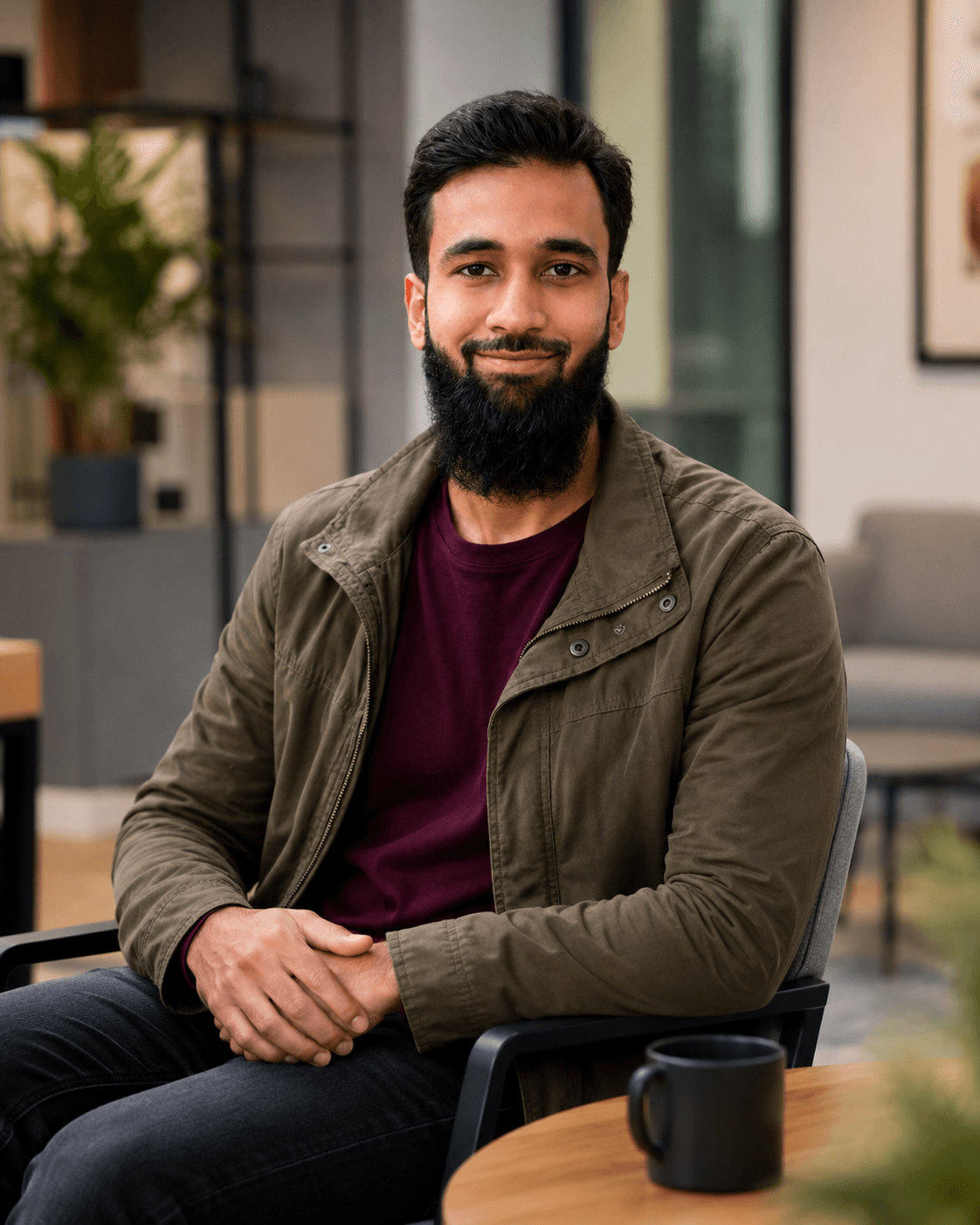 Shaharyar Feroz in a professional workspace